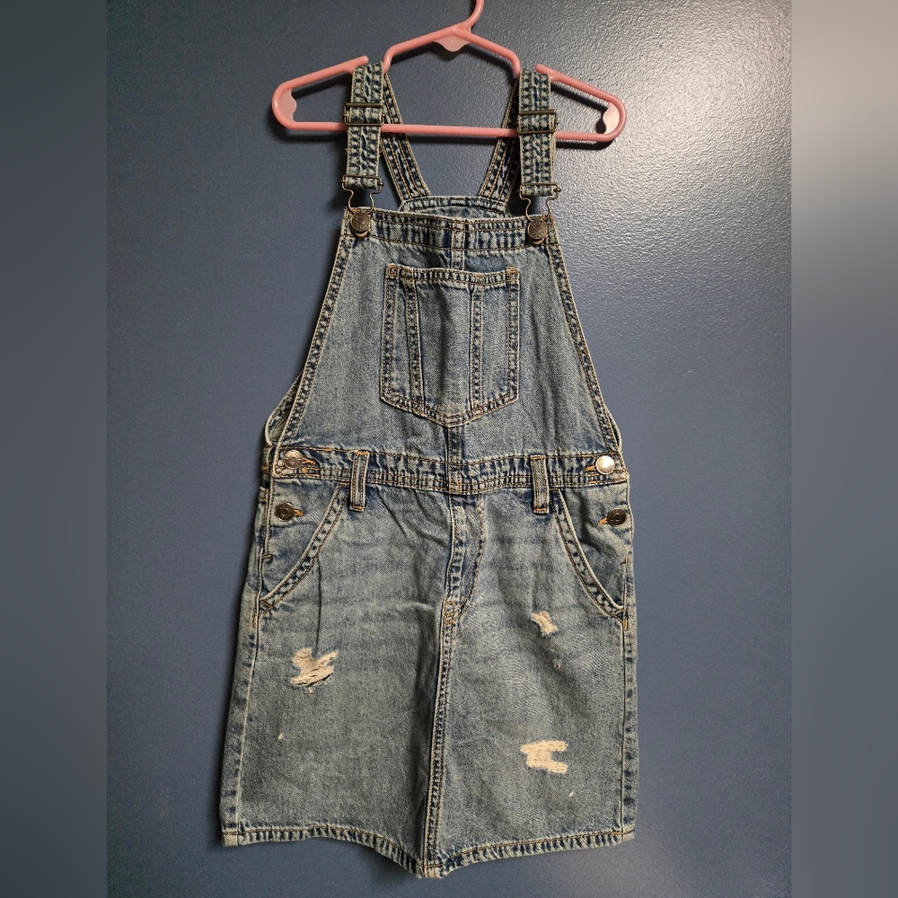 Falls Creek, Denim Kids Overall Skirt Romper